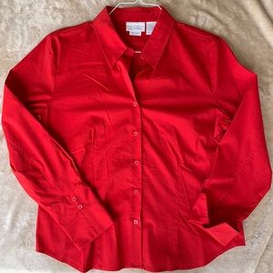 Worthington Lipstick Red Button-up